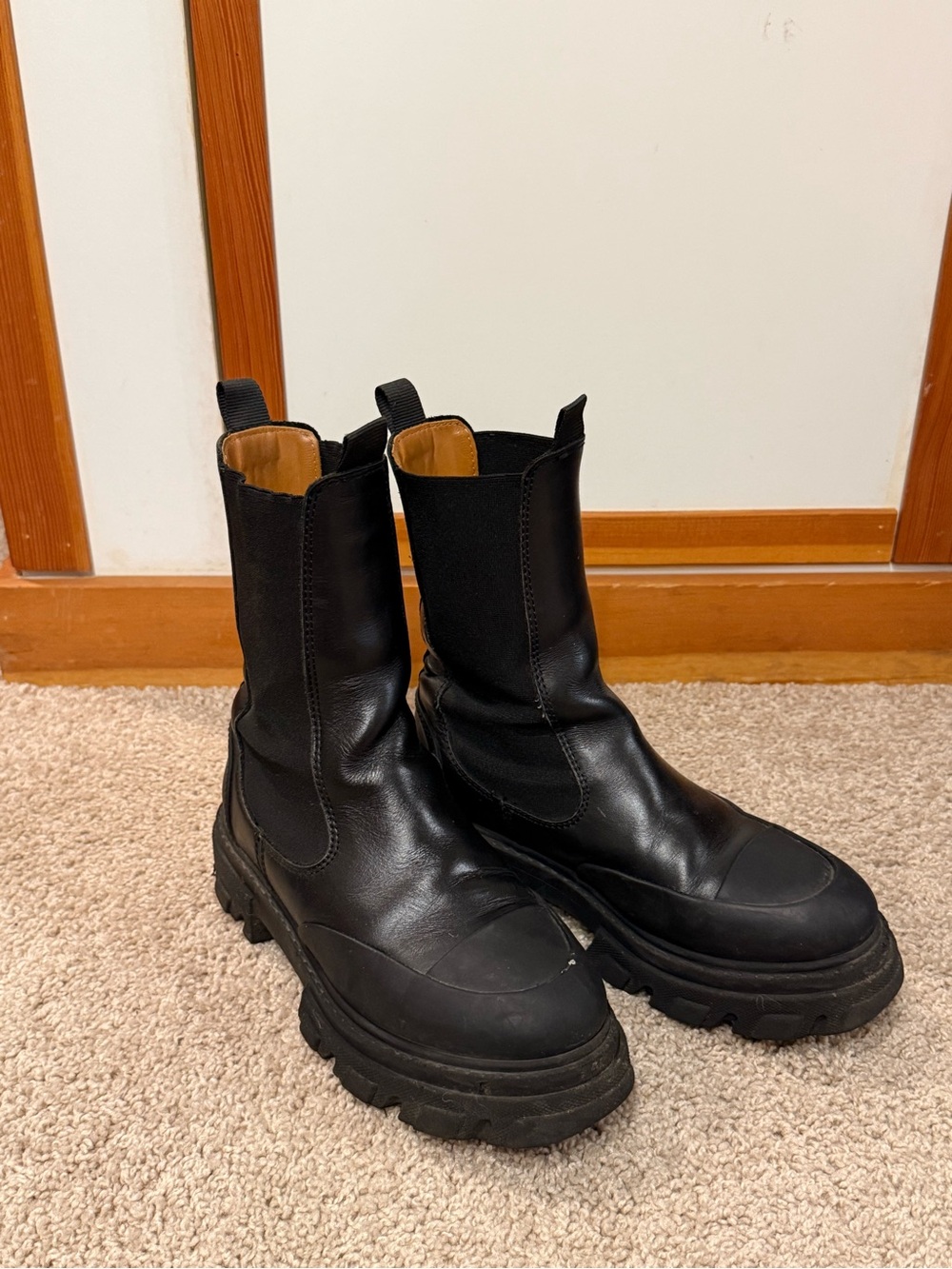 Ganni City Boots Mid-Calf Lug Sole